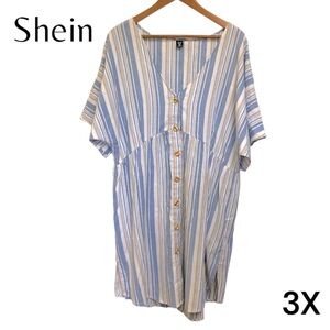 SHEIN Curve 3XL Cotton/Poly Button Up Dress